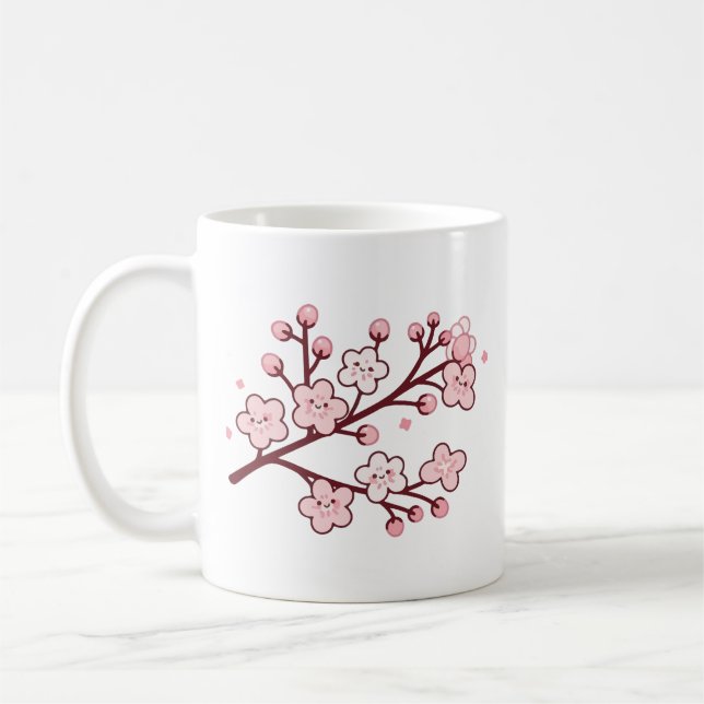 Mug Fleurs de sakura kawaii  (Gauche)