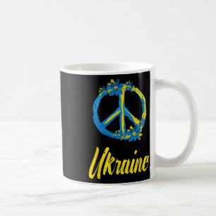 Mug Fleurs de signe de paix d'Ukraine Rétro Ukrainien