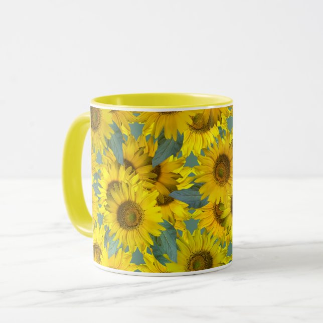 Mug Fleurs de soleil (Devant gauche)