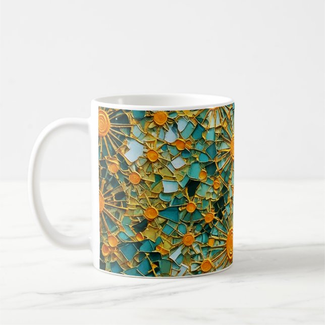 Mug Fleurs de soleil Abstraites 102 (Gauche)