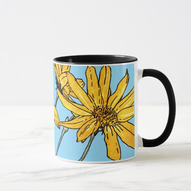 Mug Fleurs de soleil Art Nouveau (Droite)