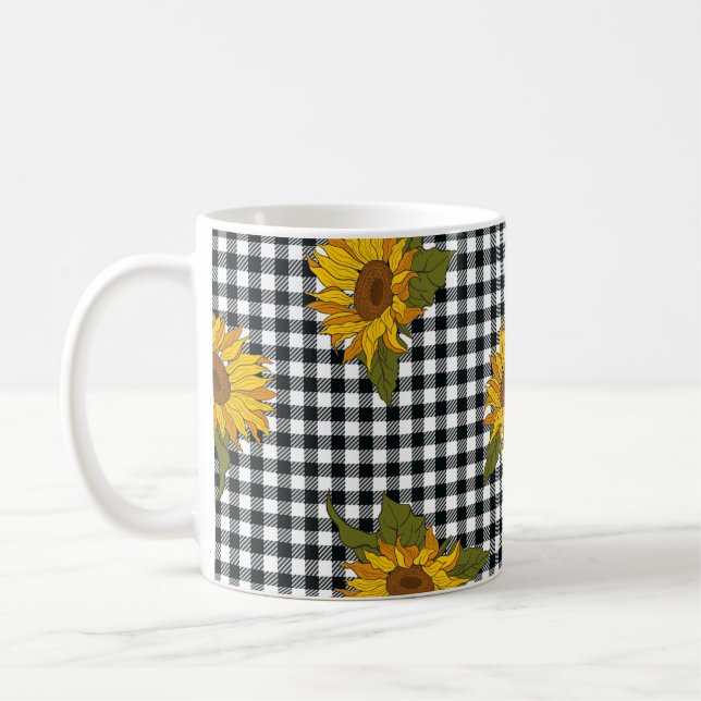 Mug Fleurs de soleil brillantes sur la che de buffle n (Gauche)