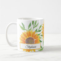 Fleurs de soleil jaunes personnalisées Motif de ca