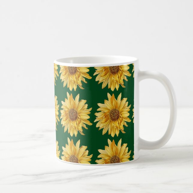 Mug Fleurs de soleil sur un terrain verdoyant - Été (Droite)