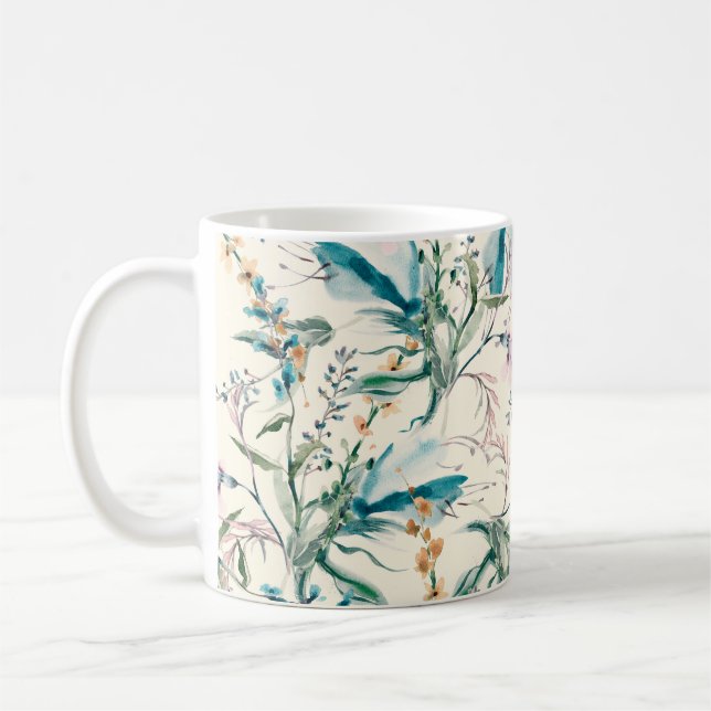 Mug Fleurs de terrain Motif sans couture (Gauche)