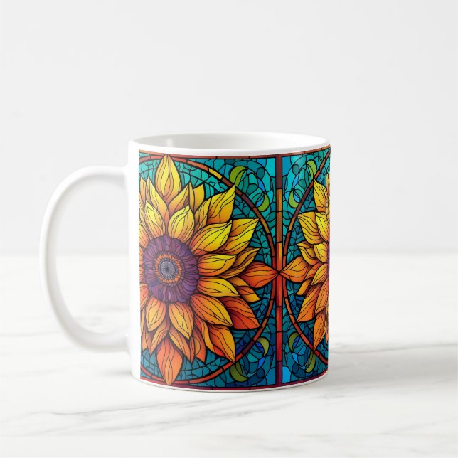 Mug Fleurs de Tournesol étonnantes en verre (Gauche)