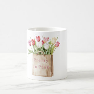Mug Fleurs de tulipes roses rouges jaunes blanches dan