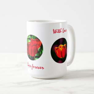 Mug Fleurs de tulipes rouges