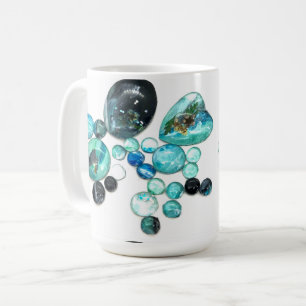 Mug Fleurs de verre de mer et bling