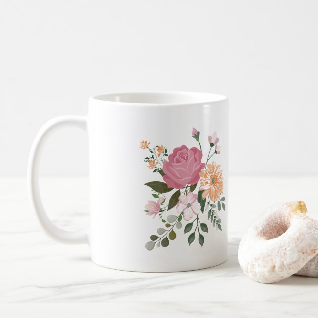 Mug Fleurs d'eau (Avec donut)