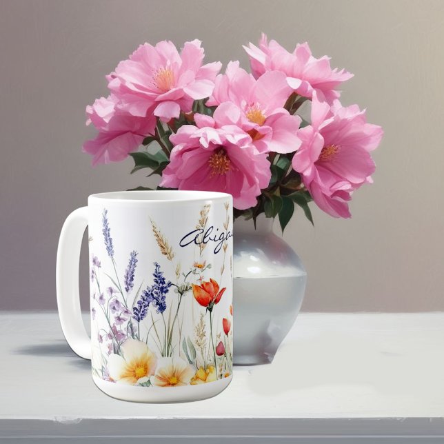 Mug Fleurs des prés et lavande (Créateur téléchargé)