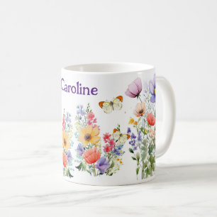 Mug Fleurs d'été personnalisées et jolies