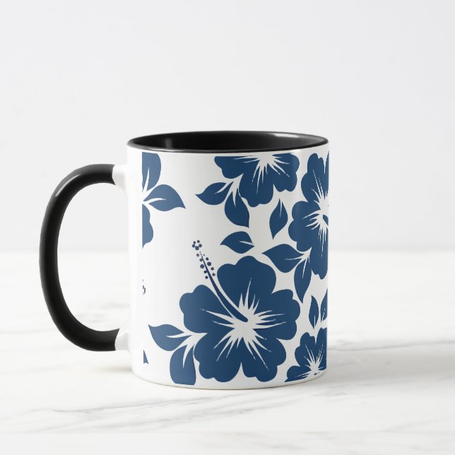 Mug Fleurs d'Hibiscus bleu hawaïen (Gauche)