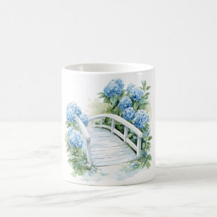 Mug Fleurs d'hortensia aquarelle