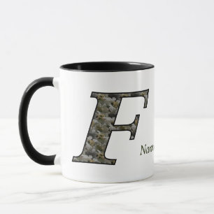 Mug Fleurs d'hortensia personnalisées avec initiale de