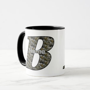 Mug Fleurs d'hortensia personnalisées avec initiale de