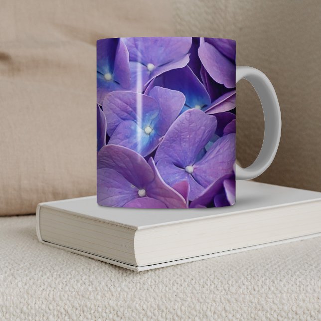 Mug Fleurs d'Hydrangée violette (Purple Hydrangea Flowers Coffee Mug)