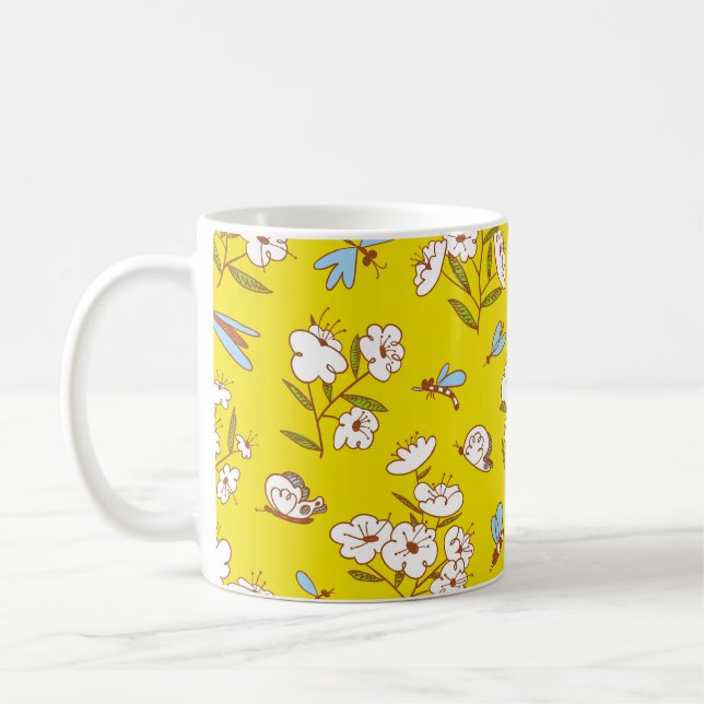 Mug Fleurs d'insectes Papillons : Patte d'été sans joi (Gauche)