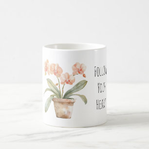 Mug Fleurs d'Orchidée Pêche
