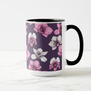 Mug Fleurs d'orchidées roses