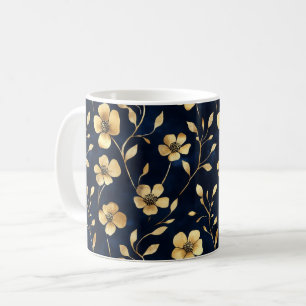 Mug Fleurs dorées motif marine