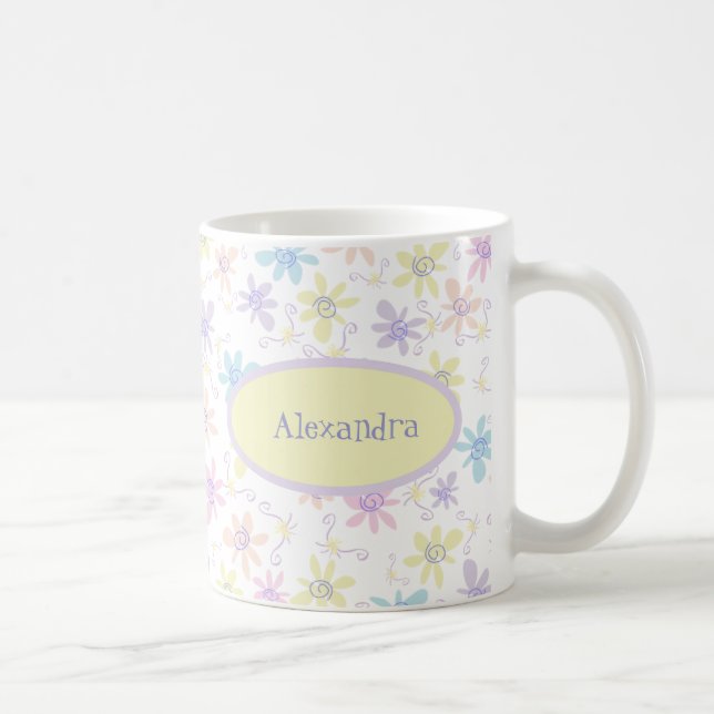 Mug Fleurs en pastel lunatiques (Droite)