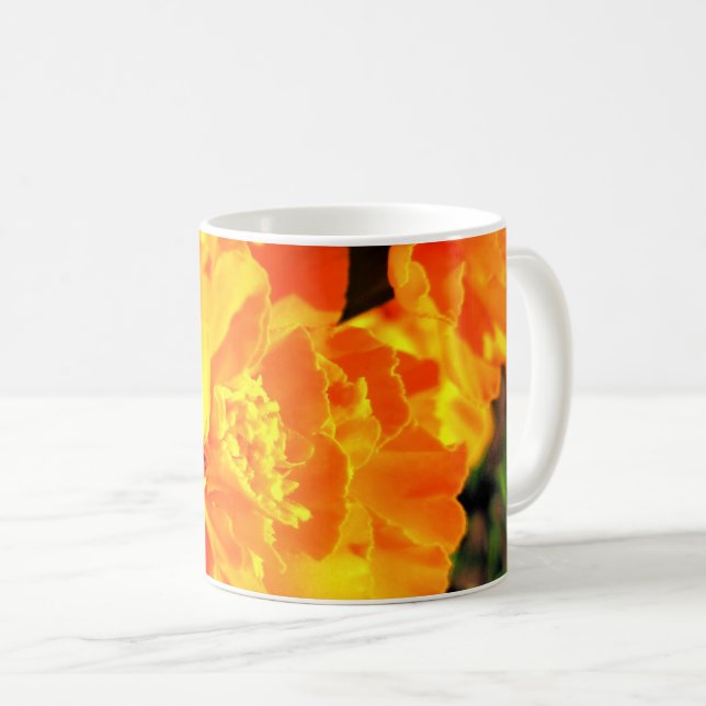 Mug Fleurs ensoleillées de soucis assez oranges gaies (Devant droit)