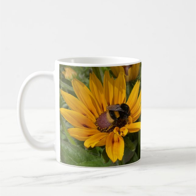 Mug Fleurs et abeilles Rudbeckia jaunes (Gauche)