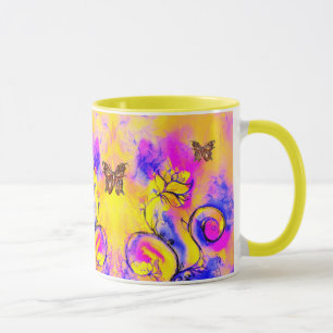 MUG FLEURS ET BUTTERFLITS BLANCS