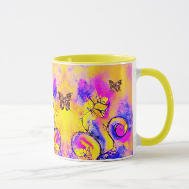 MUG FLEURS ET BUTTERFLITS BLANCS (Droite)