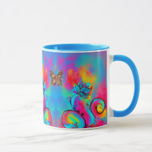 MUG FLEURS ET BUTTERFLITS BLANCS