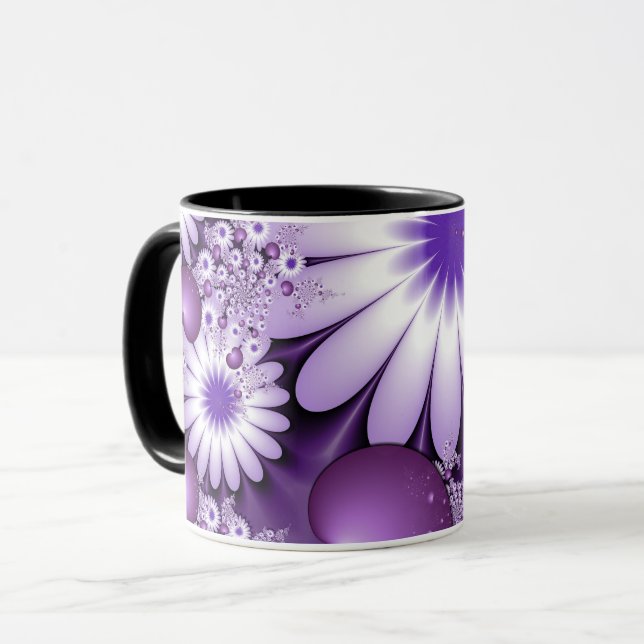 Mug Fleurs et cœurs abstraits de l'amour naissant Frac (Devant gauche)