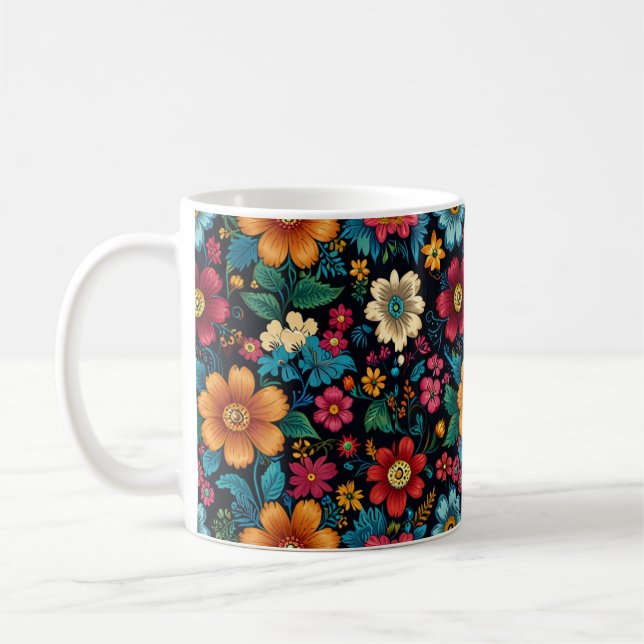 MUG FLEURS ET FEUILLAGES (Gauche)
