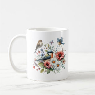 Mug Fleurs Et Oiseaux