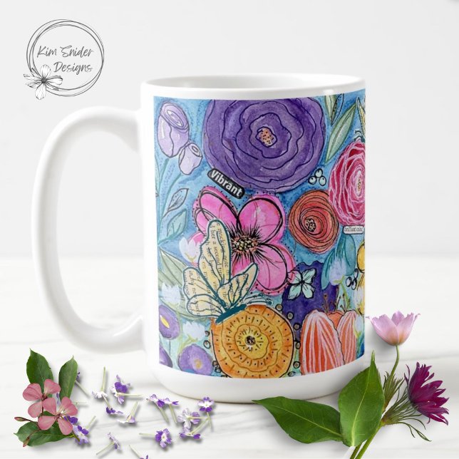 Mug Fleurs et papillons (Créateur téléchargé)