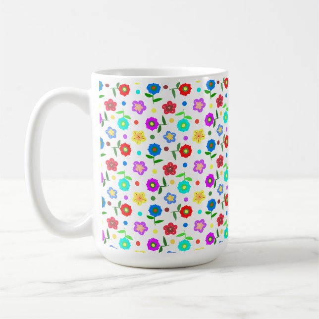 Mug Fleurs et Pois (Gauche)
