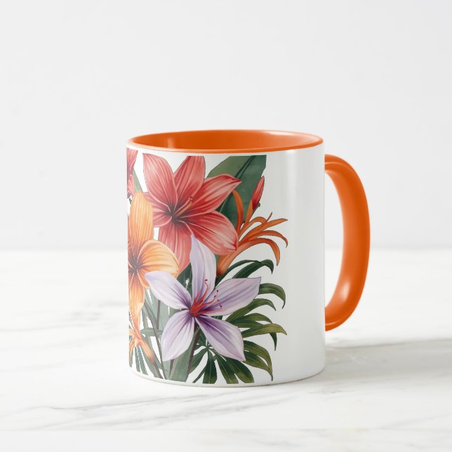 Mug Fleurs exotiques (Devant droit)