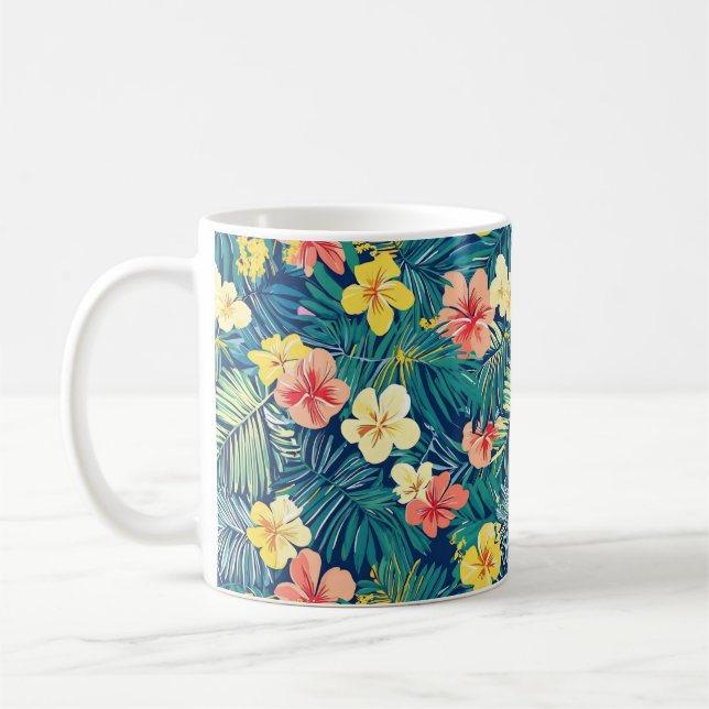 Mug Fleurs exotiques colorées Motif (Gauche)