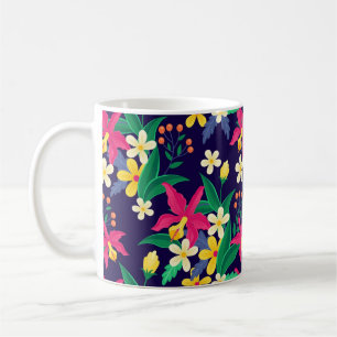 Mug Fleurs Exotiques Colorées Motif Feuilles-23021