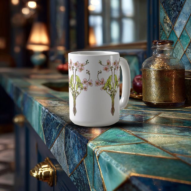 Mug Fleurs Fantaisistes Art Nouveau (Créateur téléchargé)