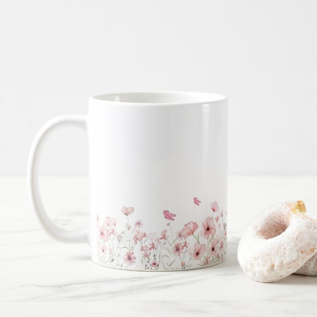Mug fleurs fleurs  (Avec donut)