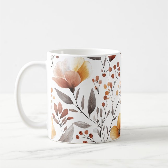 Mug Fleurs Floral Pattern Sublimation-95653 (Gauche)