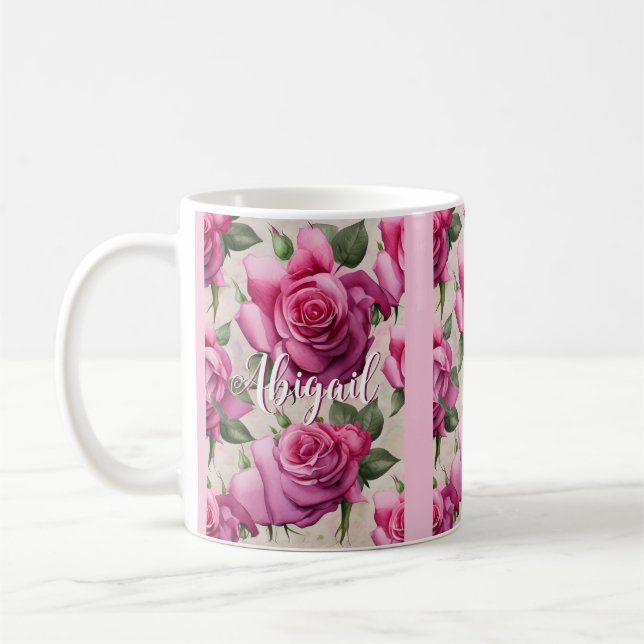 Mug Fleurs florales de belles roses roses roses person (Gauche)