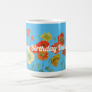Mug Fleurs florales de pavot orange Boug