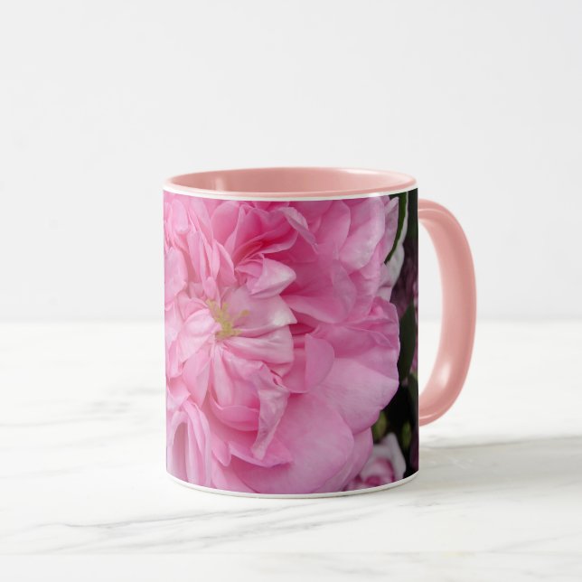 Mug Fleurs florales Vintages roses (Devant droit)
