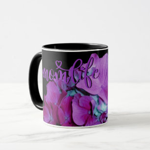 Mug Fleurs florales violettes élégantes Best Mom Eer