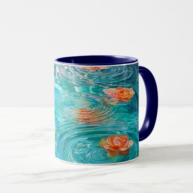 Mug Fleurs Flottant sur l'Eau  (Devant droit)