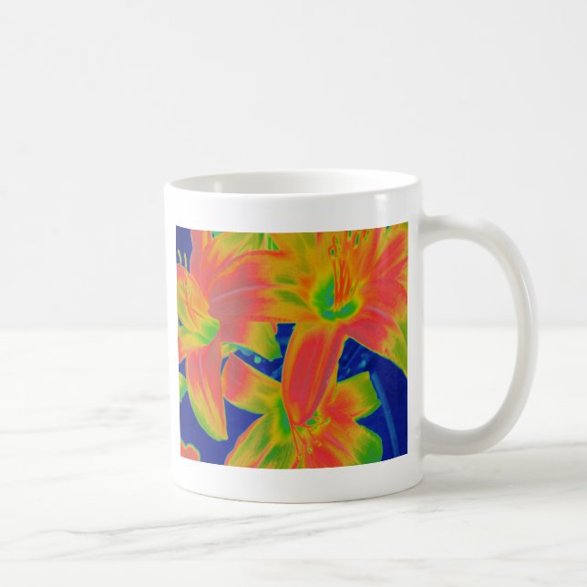 Mug fleurs fluorescentes (Droite)