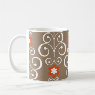Mug Fleurs géométriques : Conception Vintage et transp