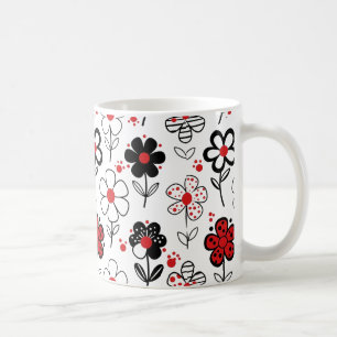 Mug Fleurs graphiques frappantes